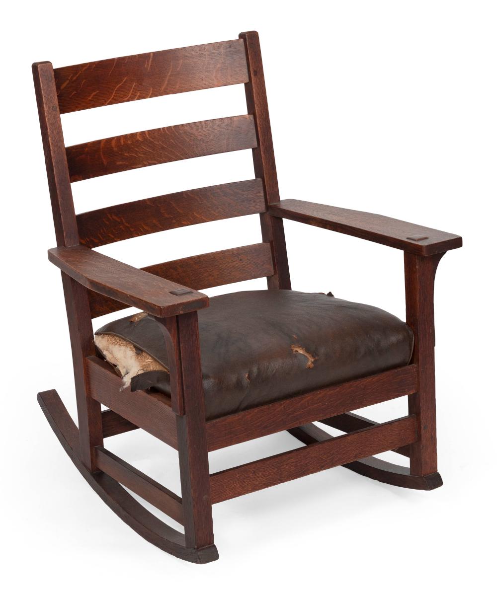 J.G. STICKLEY ROCKING ARMCHAIR
