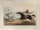 J.H CLARK AQUATINT "ARABS HUNT