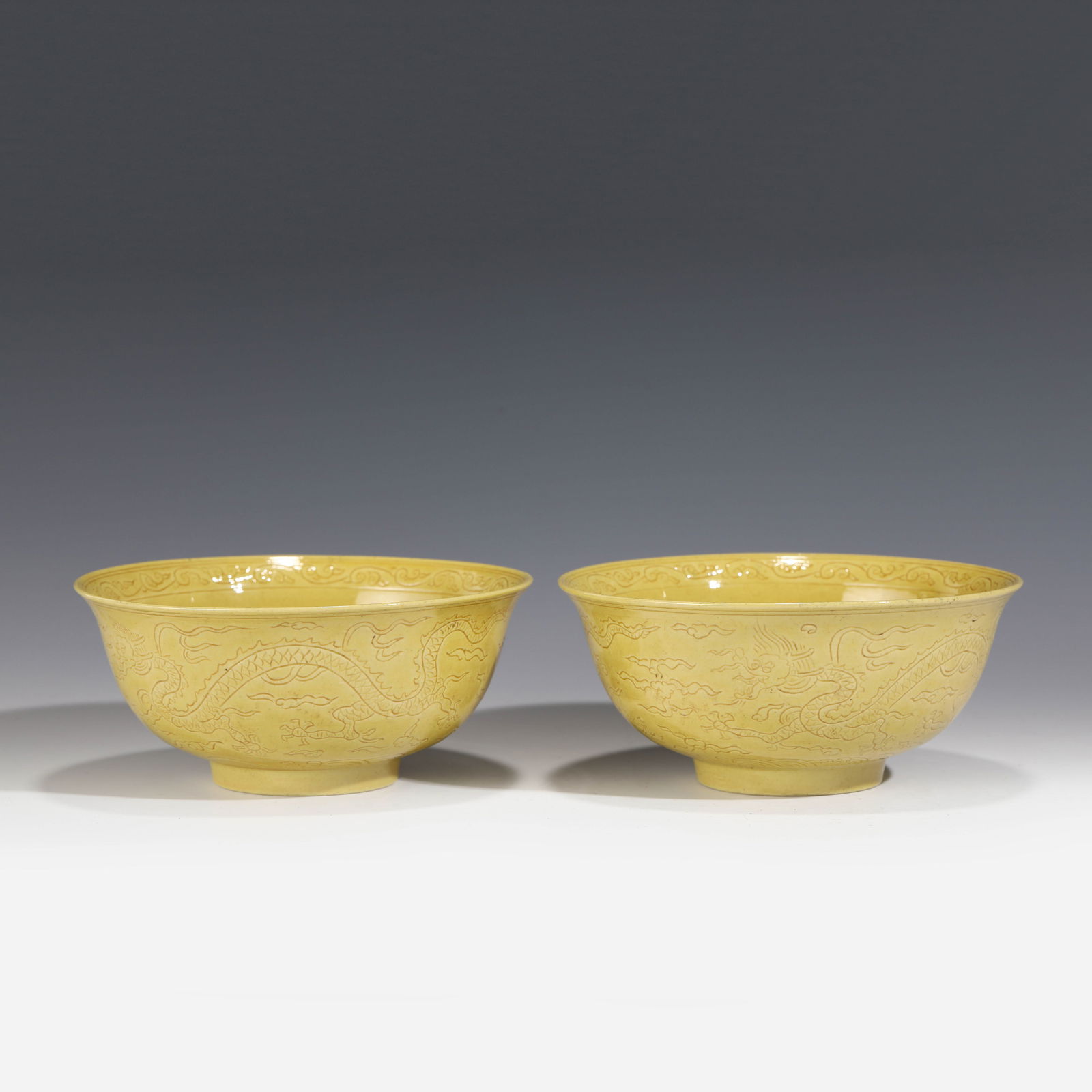 JIAJING YELLOW GLAZED PORCELAIN
