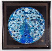 JIANG TIEFANG. "BLUE PEACOCK,"