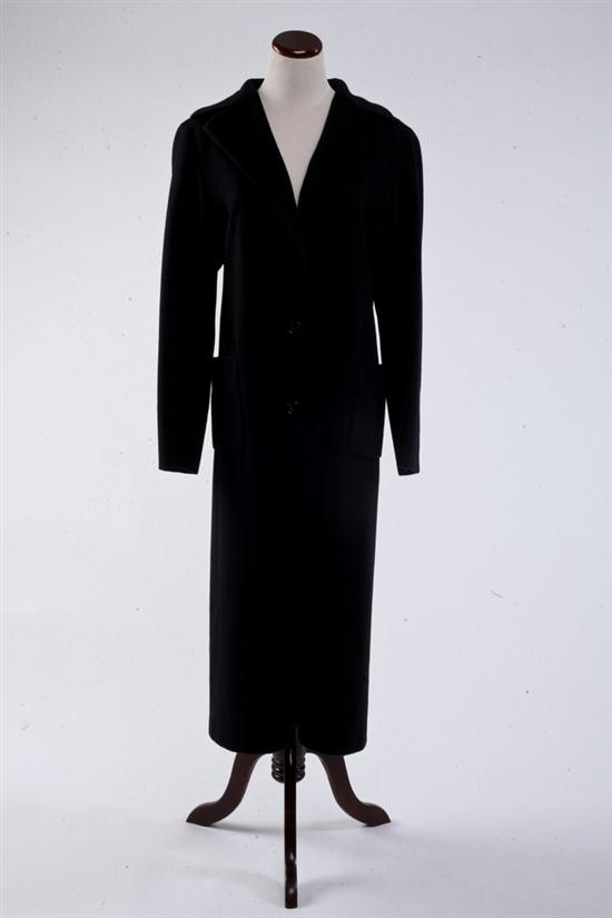 JIL SANDER BLACK CASHMERE COAT Size