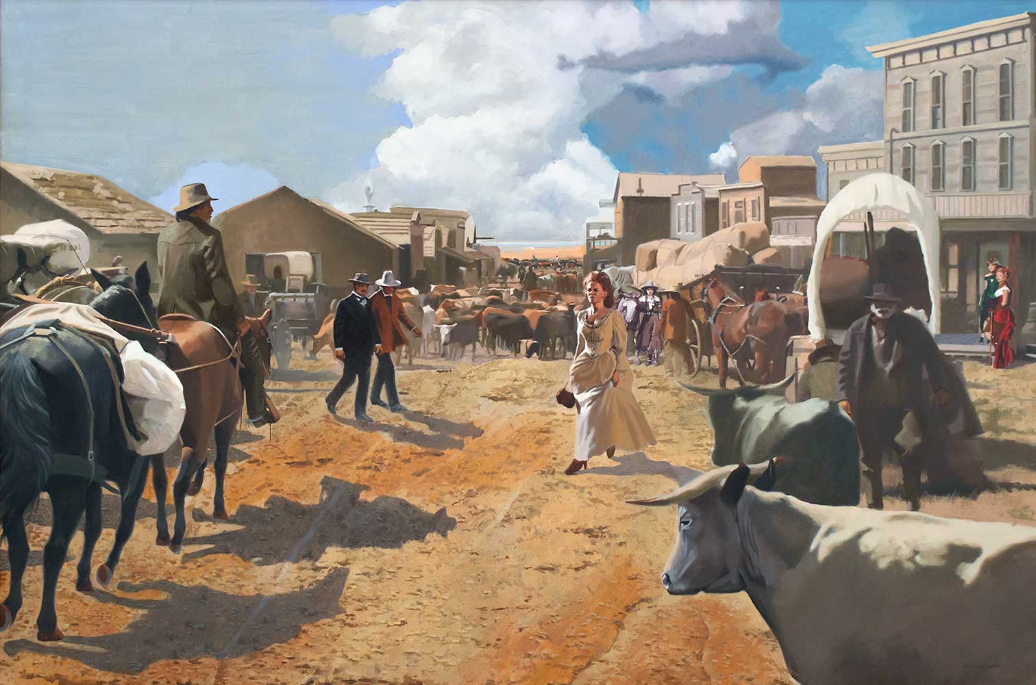 JIM CARSON (1942- ), COW TOWN