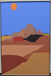 JIM CARSON, “ADOBE”<br>oil on