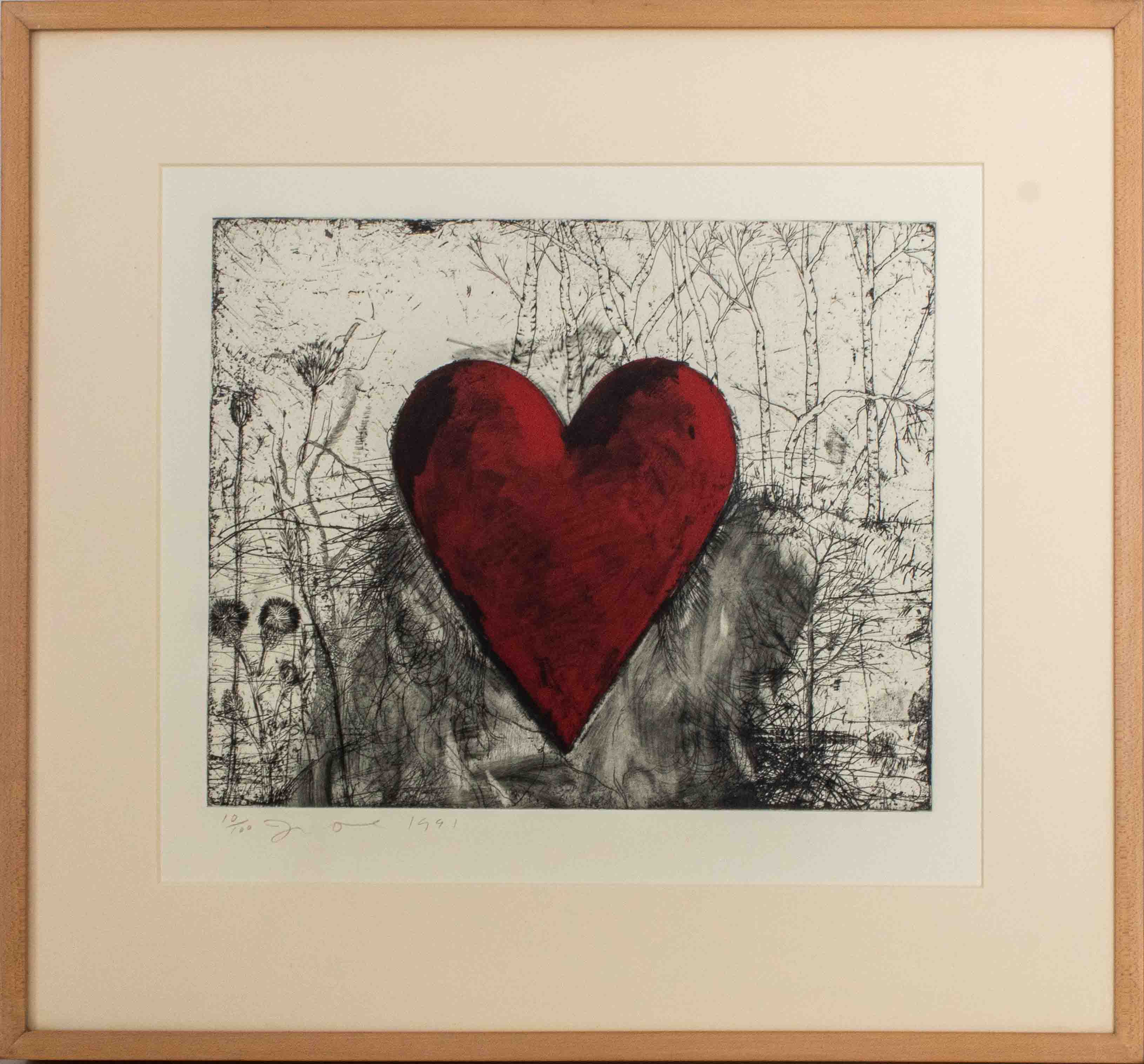 JIM DINE "LITTLE HEART IN THE