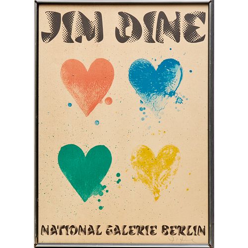JIM DINE, SIGNED LITHOGRAPH POSTER,