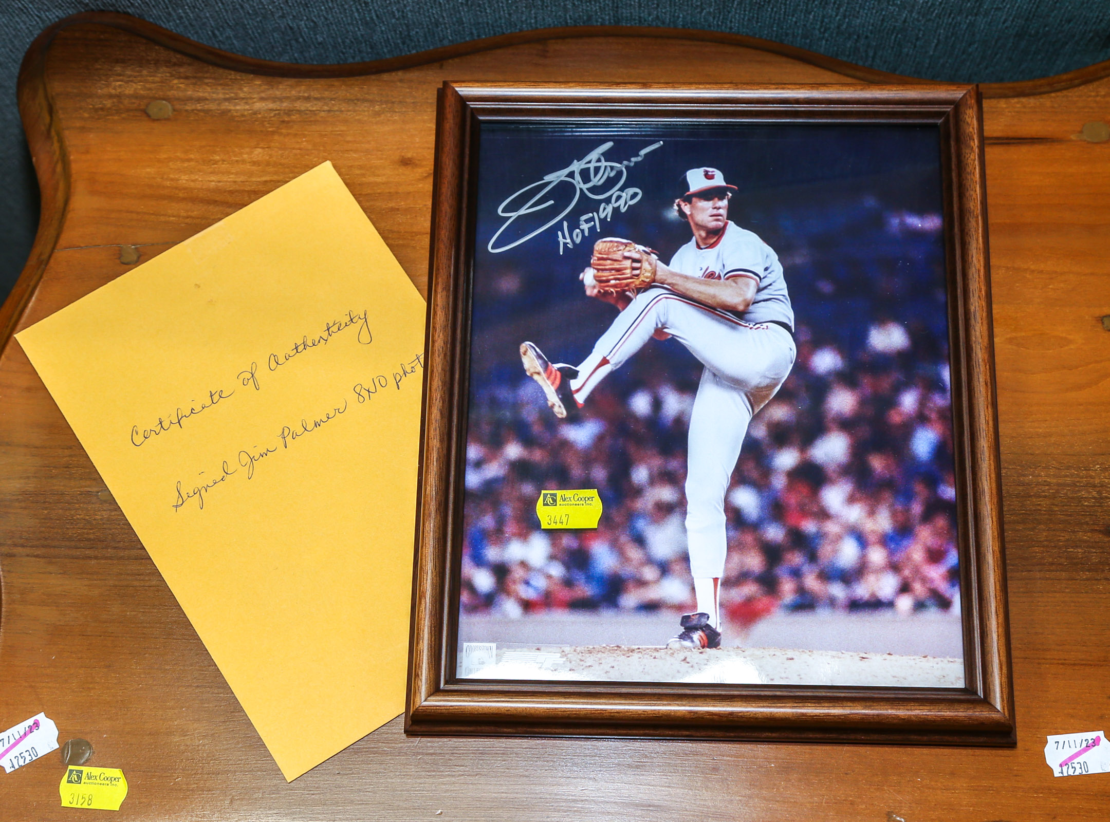 JIM PALMER SIGNED PHOTOGRAPH With