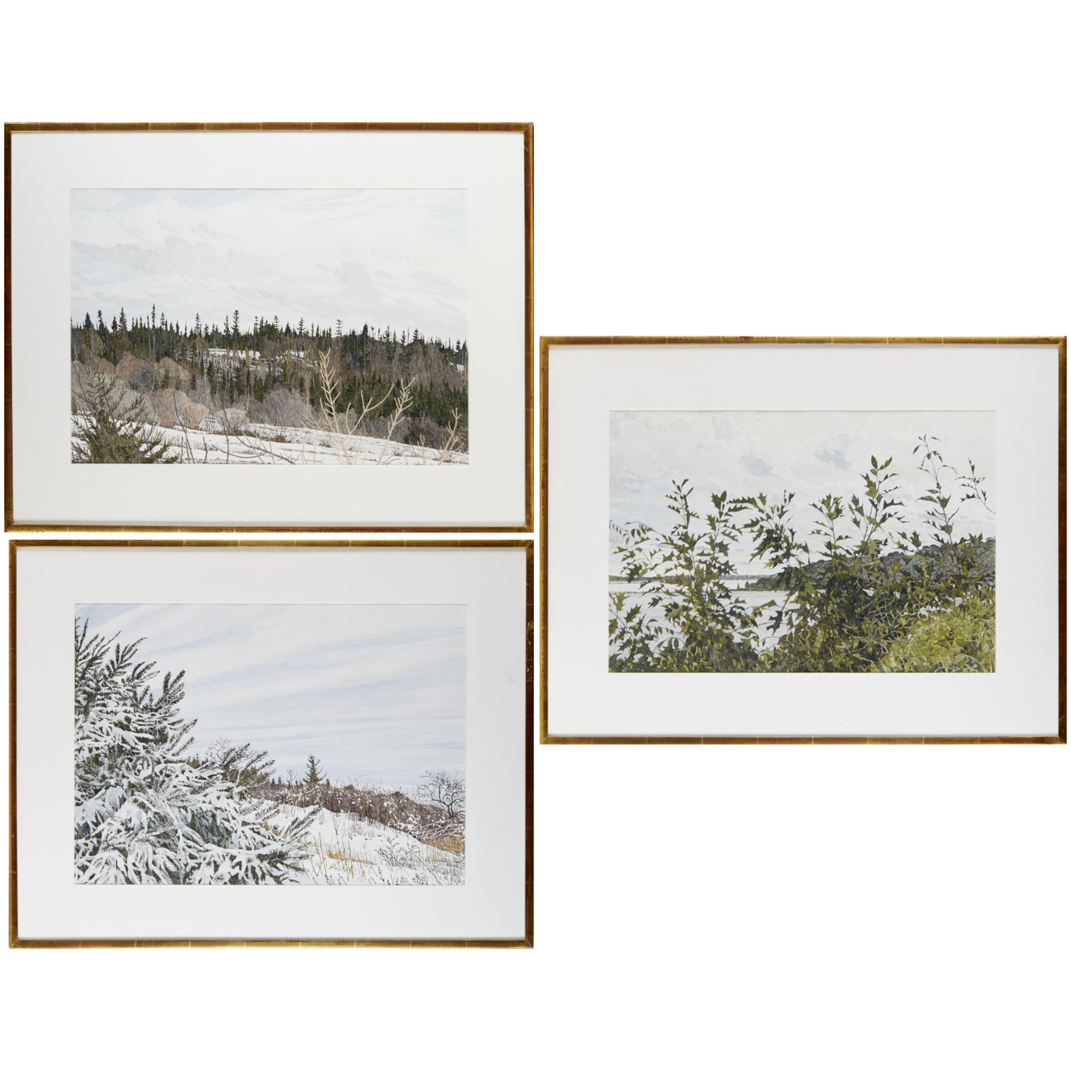 JIM WEIDLE, (3) WATERCOLORS, 1983