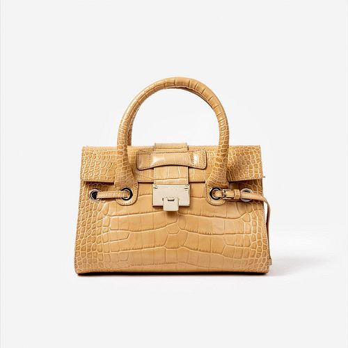 JIMMY CHOO EMBOSSED LEATHER ROSALIE