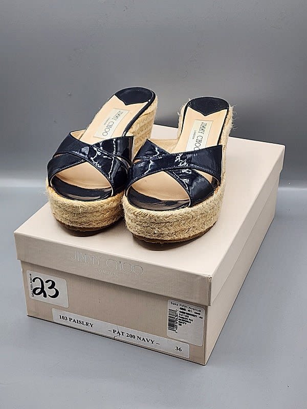 Jimmy Choo Navy Patent Leather