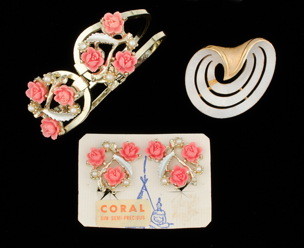JJ & Unsigned Coral Jewelry. A