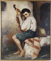 J.L. RONAY, BOY WITH VIOLIN, O