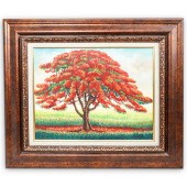 J.M. GIL (CUBAN) SIGNED ACRYLI