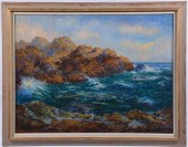 J.M. STROCK, ROCKY SEASCAPE, O