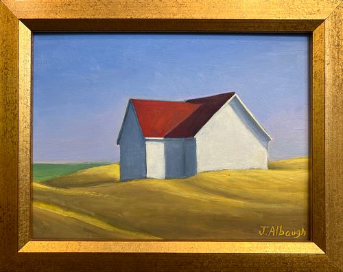 JOAN ALBAUGH OIL ON ARTIST BOARD