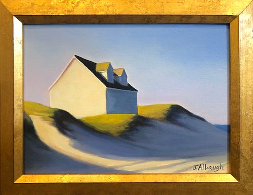 JOAN ALBAUGH OIL ON CANVAS BOARD