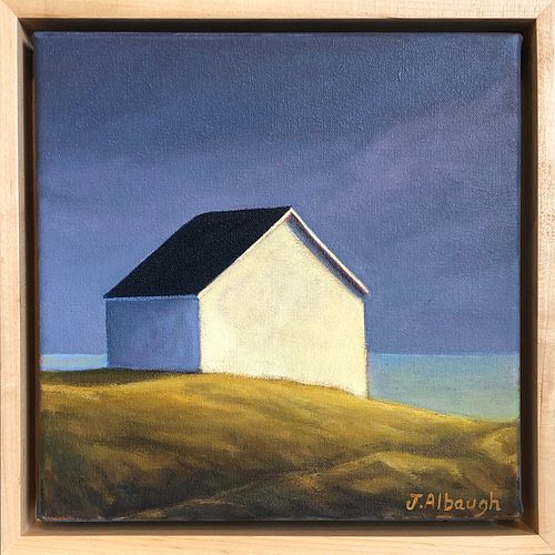 JOAN ALBAUGH OIL ON CANVAS "WHITE