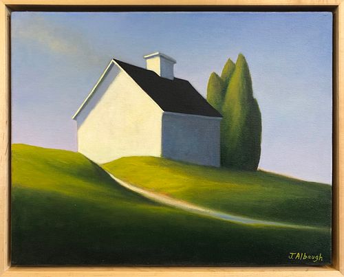 JOAN ALBAUGH OIL ON CANVAS "A