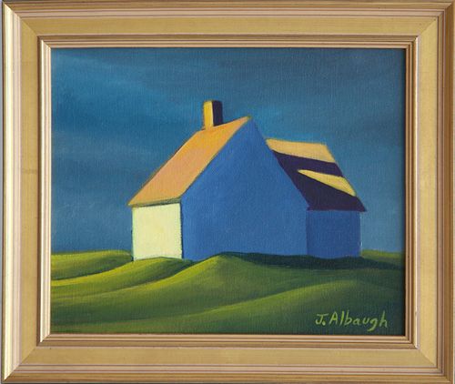 JOAN ALBAUGH OIL ON CANVAS BOARD