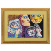 JOAN ERBE. UNTITLED FACES, MIX