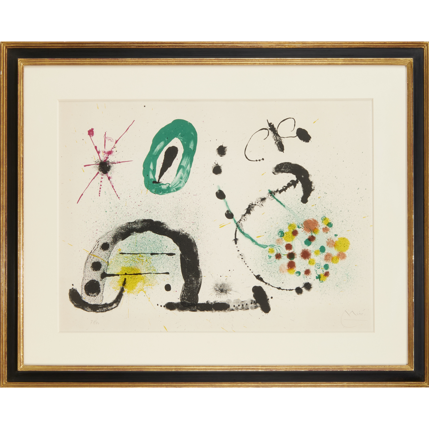 JOAN MIRO, COLOR LITHOGRAPH, 1963