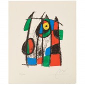 JOAN MIRO, COLOR LITHOGRAPH, 1
