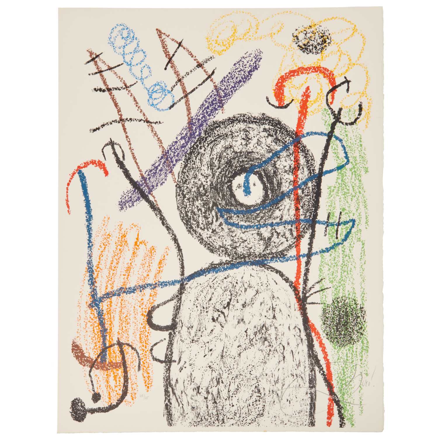 JOAN MIRO, COLOR LITHOGRAPH, 1978