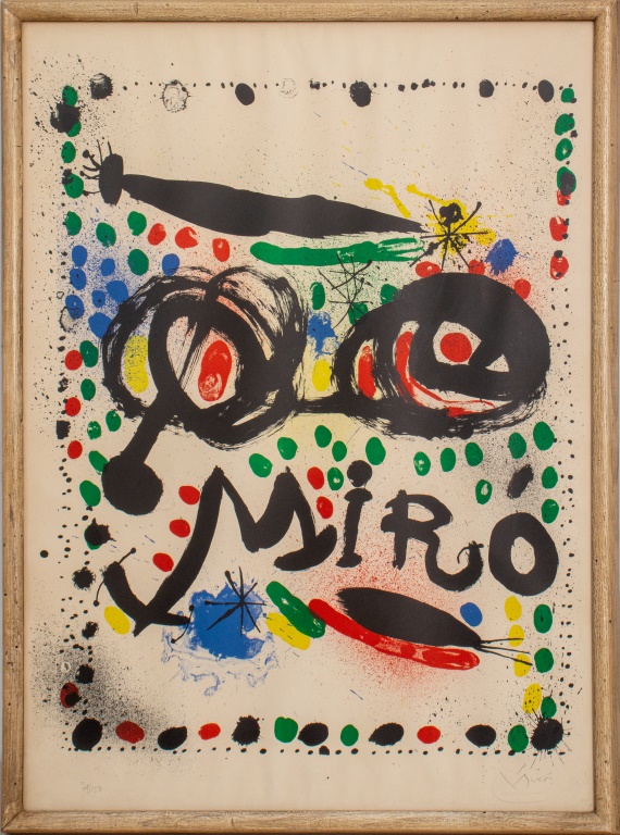 JOAN MIRO COLOR LITHOGRAPH, CIRCA