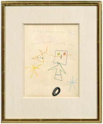 Joan Miro drawing (Spanish,