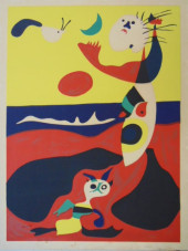 JOAN MIRO LITHOGRAPH ON BOARD