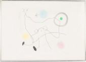 JOAN MIRO, LYRE TOAD, DRYPOINT