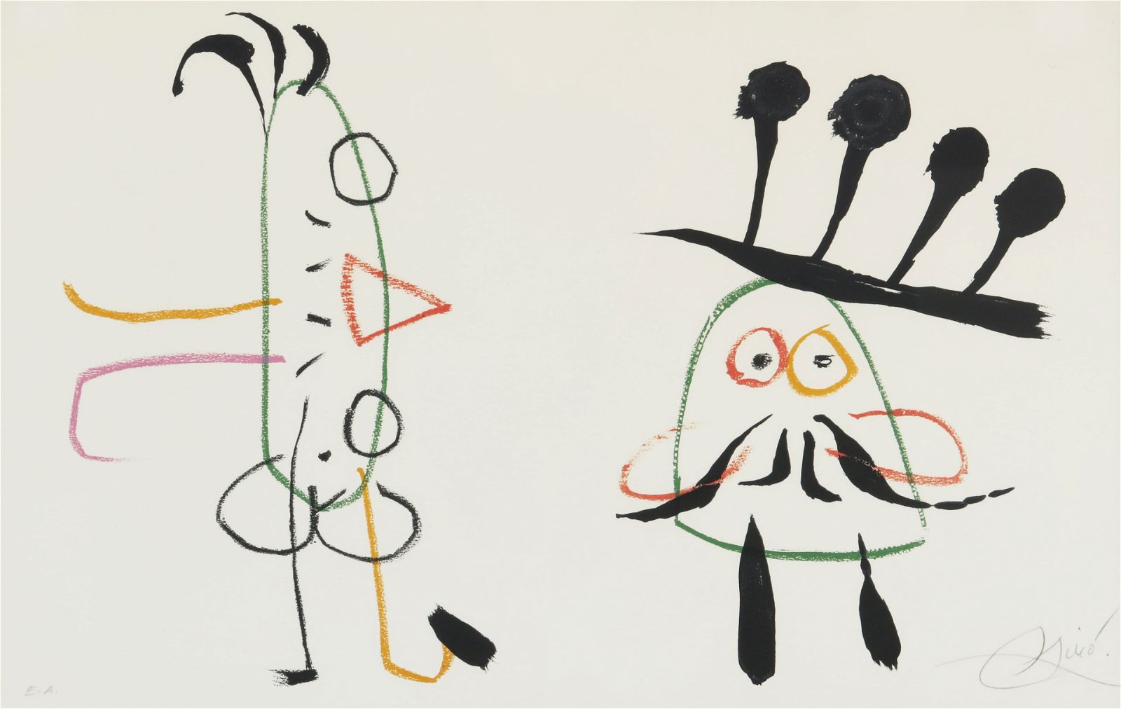 JOAN MIRO, PLATE 12, FROM L ENFANCE