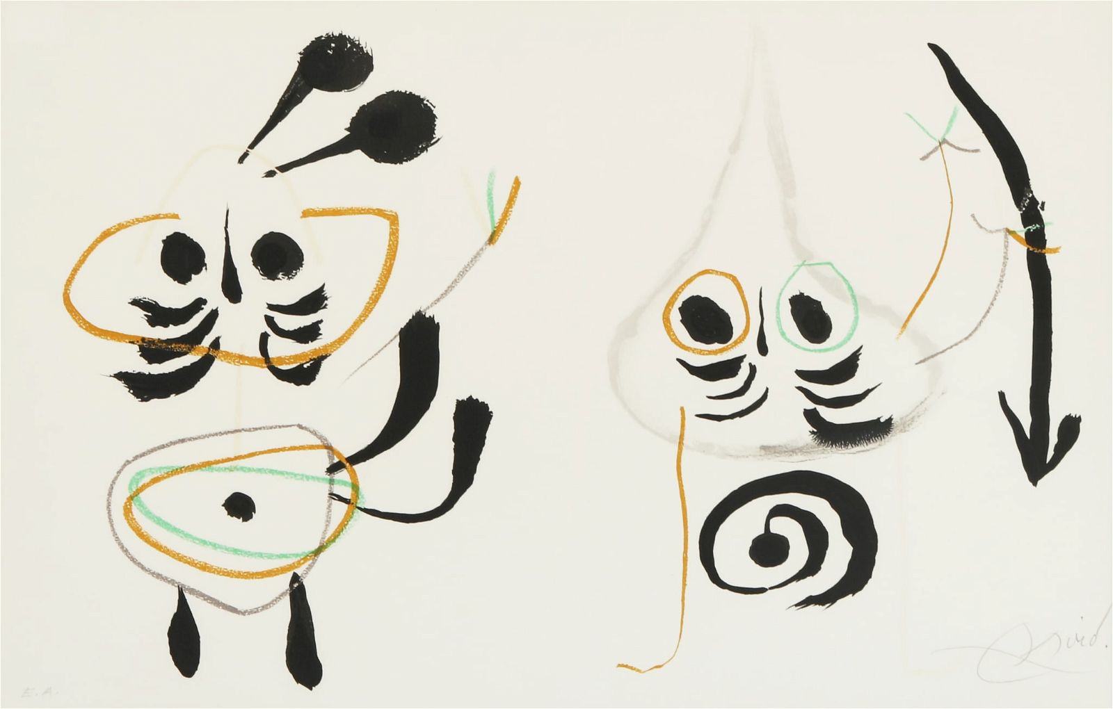 JOAN MIRO, PLATE 14, FROM L ENFANCE