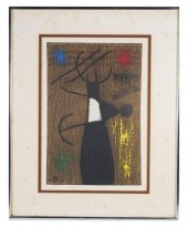 JOAN MIRO, SERIGRAPH, FEMME ET