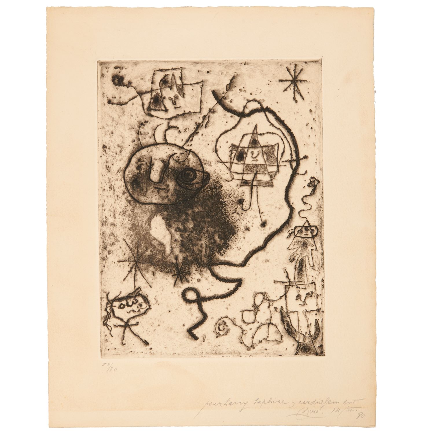 JOAN MIRO, SIGNED ETCHING Joan Miro