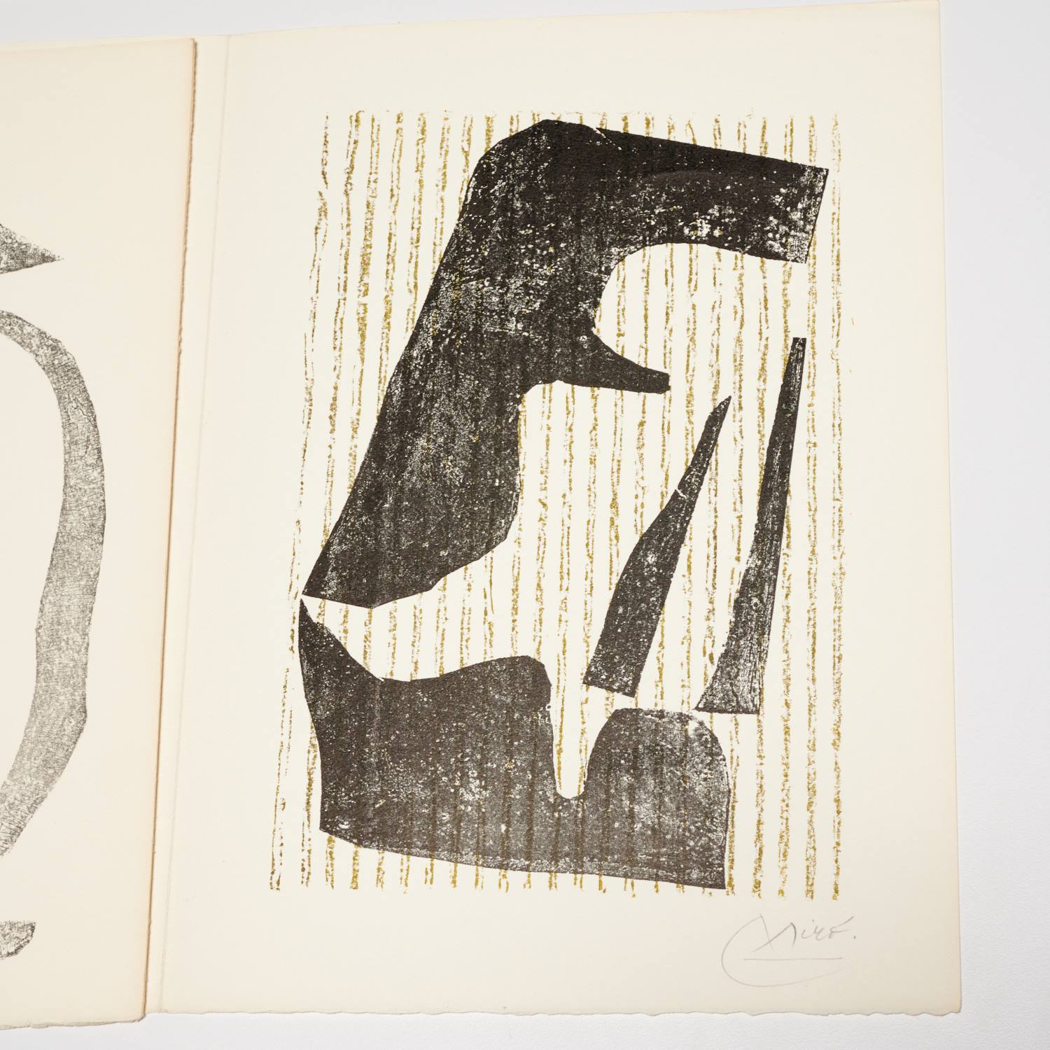 JOAN MIRO, SIGNED WOODCUT PRINT,