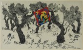 JOAN MIRO SURREAL FIGURE LANDS