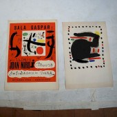 JOAN MIRO: TWO UNFRAMED LITHOG