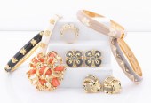 Joan Rivers bangles, brooch, e