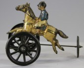 JOCKEY RIDING HORSE TOY Lithog