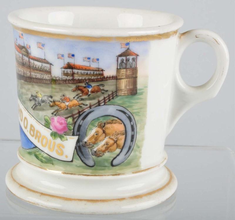 Jockey Shaving Mug.  Description
