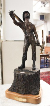 JOE MEAD FIGURAL BRONZE SCULPT