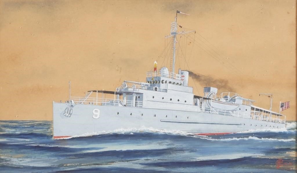 JOE SELBY, PAINTING, USS EAGLE 9