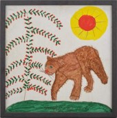 JOE SLEEP COUGARA painting on