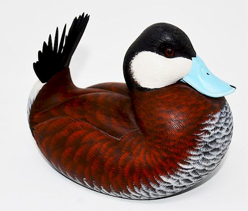 JOE WOOSTER CARVED WOOD DECOYCarved