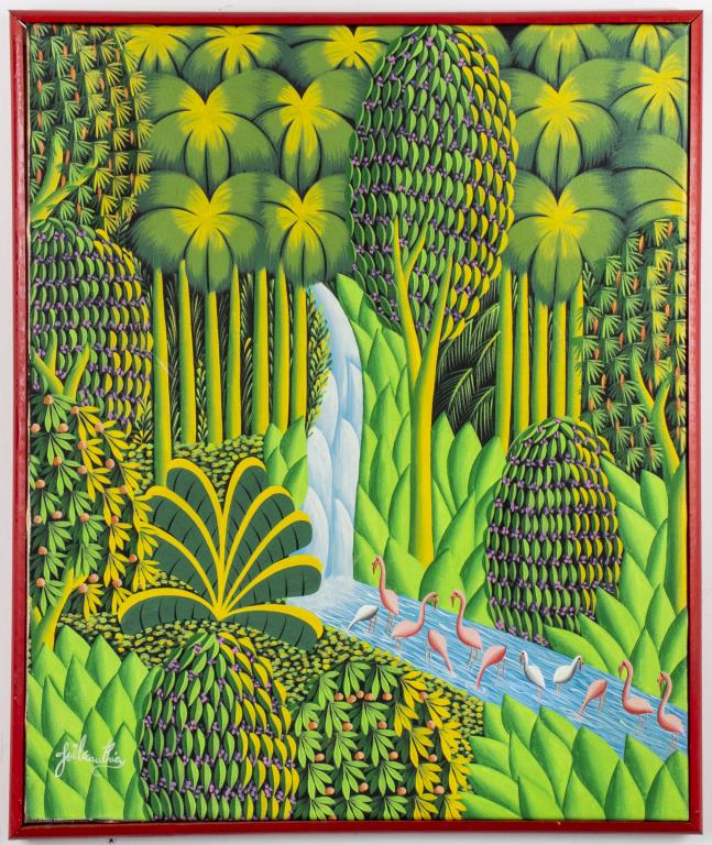 JOEL GAUTHIER HAITIAN LANDSCAPE OIL