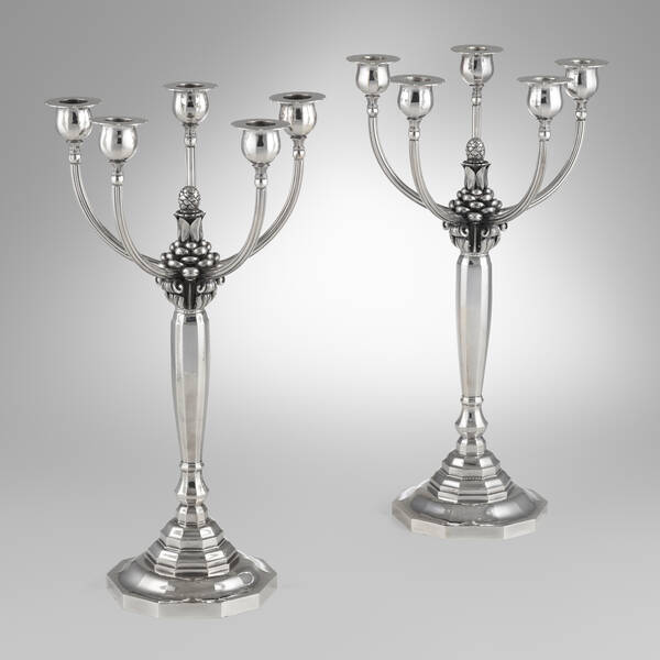 Johan Rohde. Acorn candelabra model