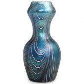 JOHANN LOETZ ART GLASS VASEDES