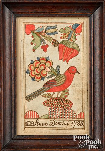 JOHANNES MAYER WATERCOLOR FRAKTUR