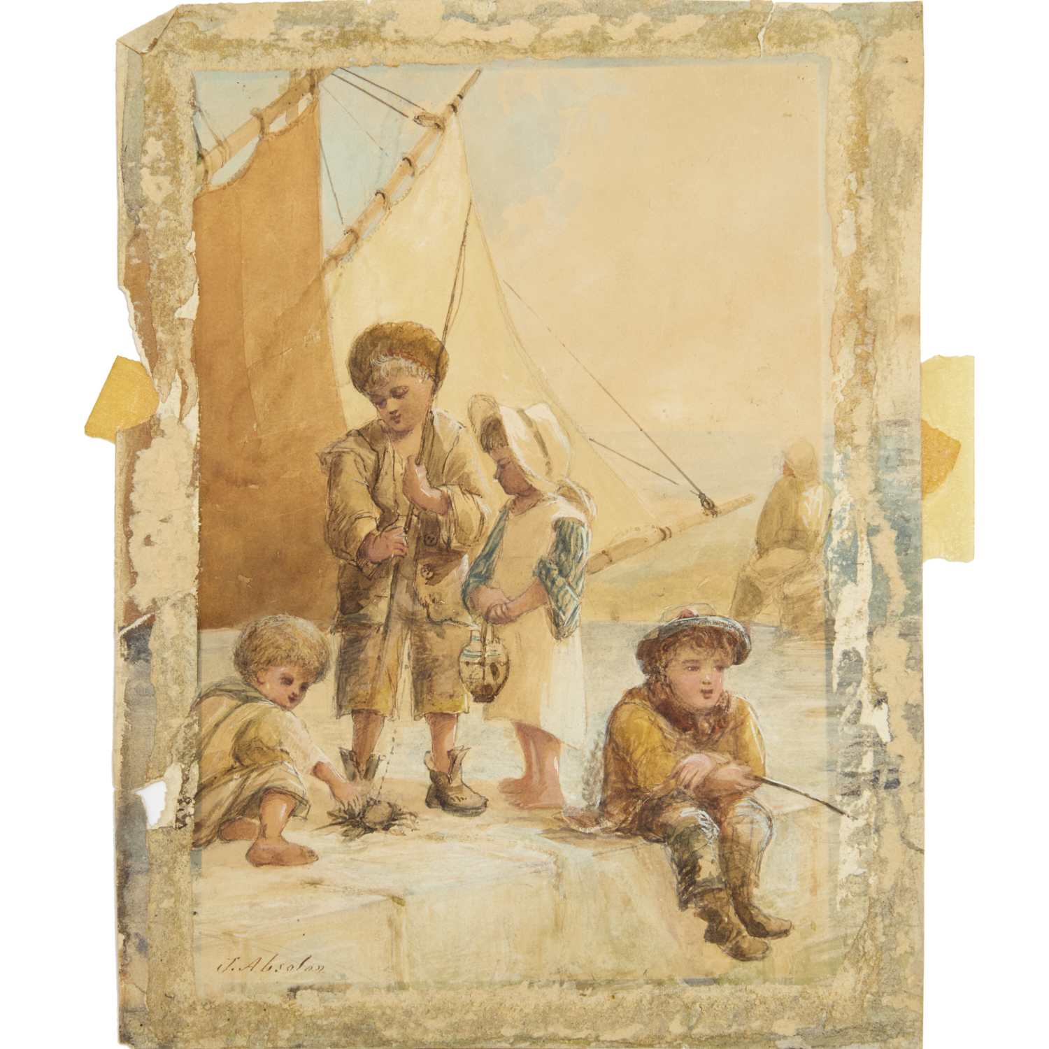 JOHN ABSOLON, WATERCOLOR ON PAPER