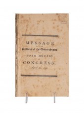 JOHN ADAMS, MESSAGE OF THE PRE